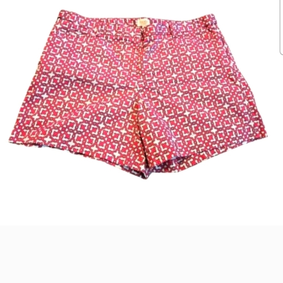 Laundry By Shelli Segal Pink Geometric Damask Womens Shorts Size 12 - Picture 8 of 8
